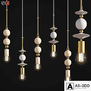 Beaded Pendant Lamp Spheres