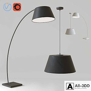 Chandelier and floor lamp AZZARDO Olav