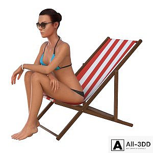 The girl in the beach chair