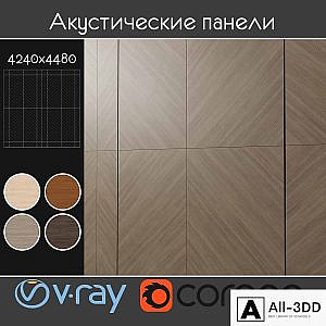Acoustic decorative panels 4 kinds, set 109