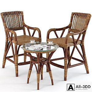 Allison Coastal Stool and Abby French Table
