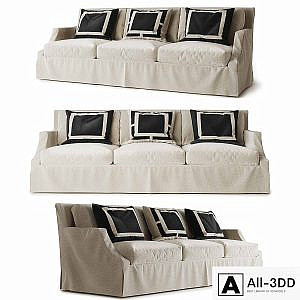SLOAN TRACK ARM SKIRTED SOFA