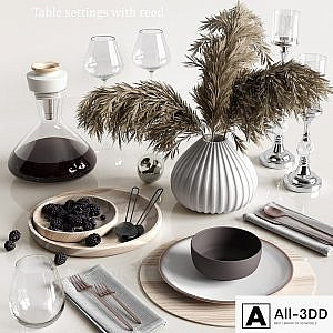 Table settings with reed
