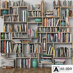 Shelf with books. Library