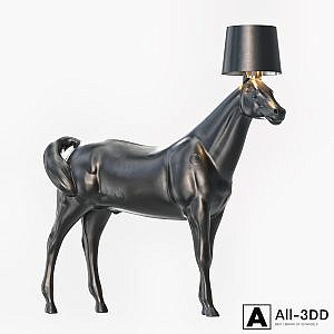Moooi Horse Lamp Lowpoly + PBR