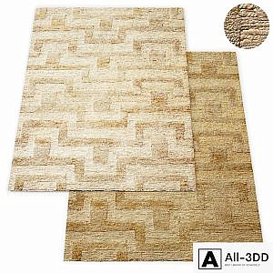 Wabi-Sabi Hand-Knotted Geo Jute Rug RH Collection
