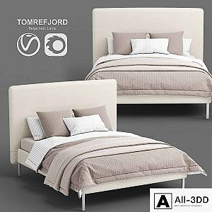IKEA TOMREFJORD beige bed, Luröy