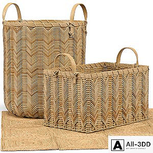 Petaluma Basket, Seagrass Squares Rug