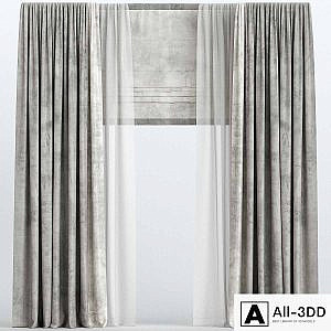 Brown velvet curtains with Roman and tulle
