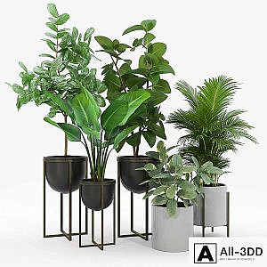Manhart 2-Piece Iron Pot Planter Set