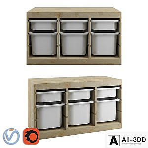 TROFAST Storage combination with boxes / TROFAST storage module with containers