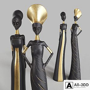 African Girls statuette