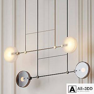 Nebulae 22- Double Horizontal Chandelier Twentieth