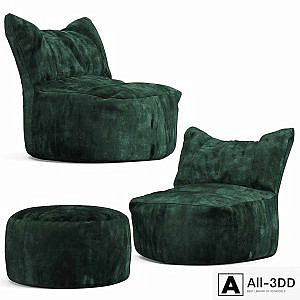 Cierre imbottiti bubba bean bag chair