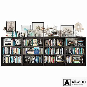 Dark bookshelf set