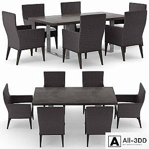 Cadence arm chair and dining table