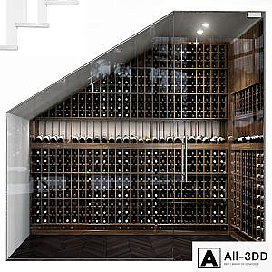 Staircase wine cabinet