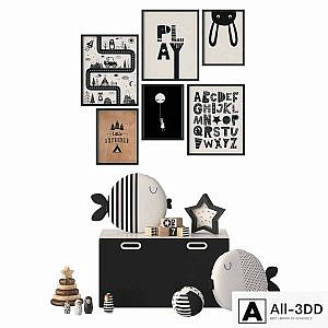 Black and white decor in the nursery Ikea Stuva