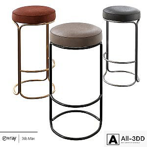 cora leather bar chair