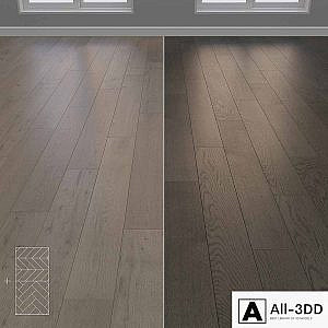 Parquet Oak 2 types layout Christmas tree, chevron and linear setduo26