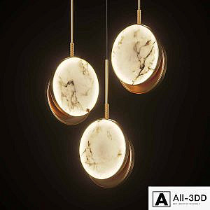 Marble Disc Pendant Lamp Lamar