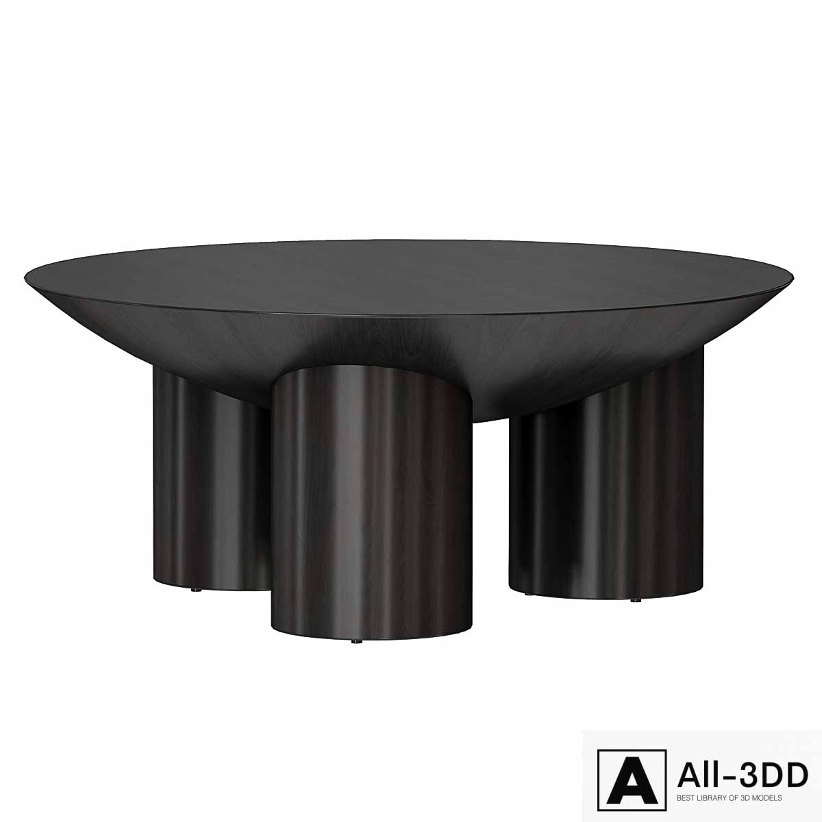 Tom Charcoal Three-Legged Coffee Table (Crate and Barrel) modern interior 3D model Tom Charcoal Three-Legged Coffee Table (Crate and Barrel)