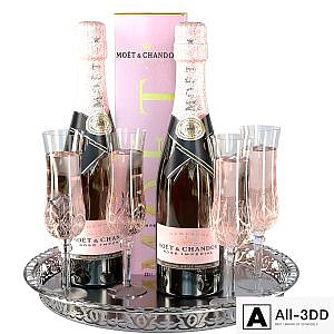 Sparkling wine in glasses 2. Alcohol