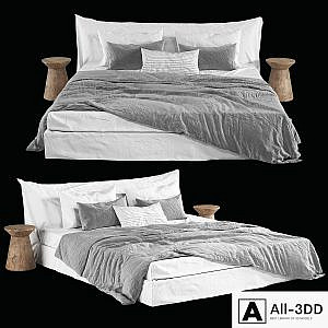 Zara Home Grey Linen Bedding on Cozy Bed