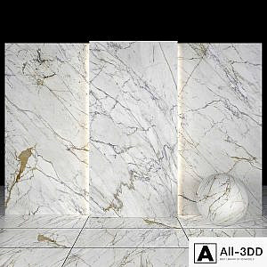 Golden white marble