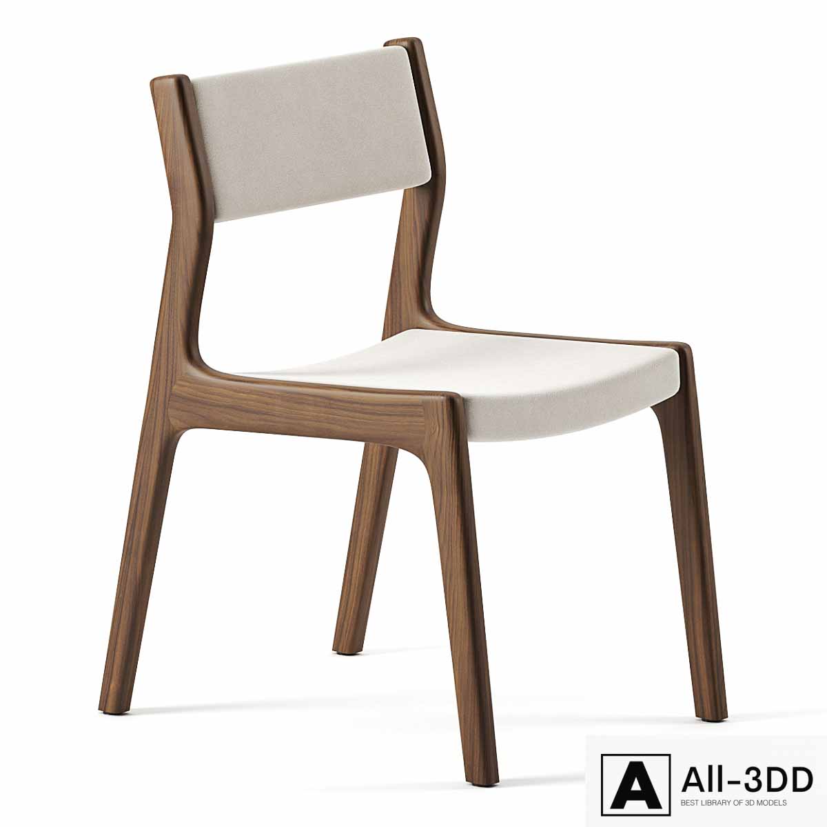 Deer Armless chair by Autoban modern interior 3D model Deer Armless chair by Autoban