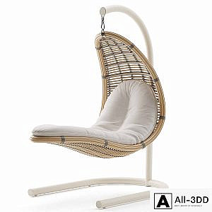 Outdoor garden wicker rattan hanging chair Christy