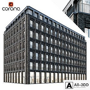 Modern residential building 07 | night + interiors