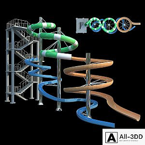 Water park slide Turbolens