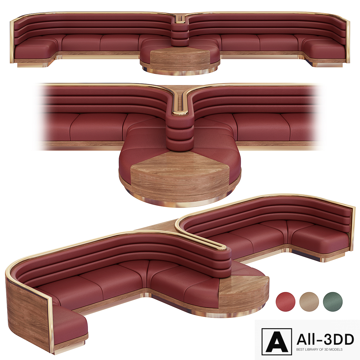 Cafe Sofa 2 (furniture) modern interior 3D model Cafe Sofa 2 (furniture)