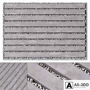 Paving road long plate pabble n2 / Paving road long plate with pebbles No. 2