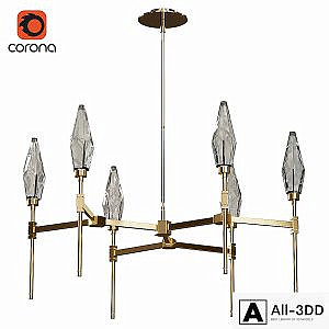 Rock Crystal Round Belvedere Chandelier
