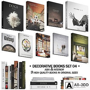 037_Decorative books set 04 Asia & Interior 00