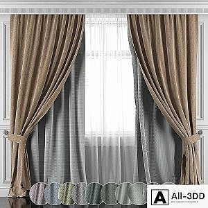 Curtains with window and moldings 396-401