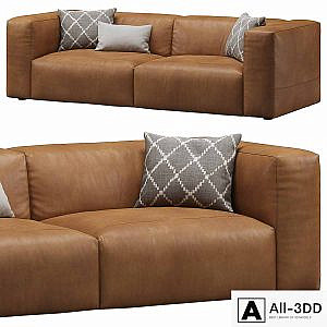 Leather 2seat Cloud Sofa by Prostoria