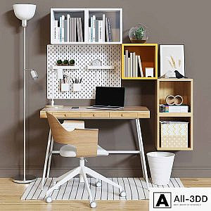 Workplace set with decor IKEA. Sk_3