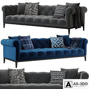 RH | Italia Chesterfield sofa with tufted