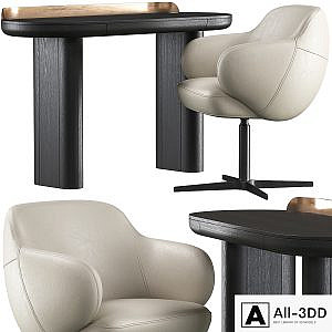 Writing desk Miniforms Jumbo and chair Cattelan Italia Bombe X