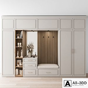 Hallway 19 - White and Wood Set