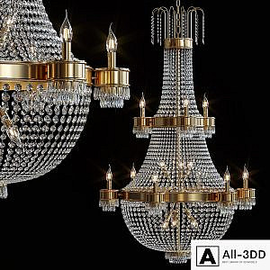 Classic crystal chandelier Brass 29