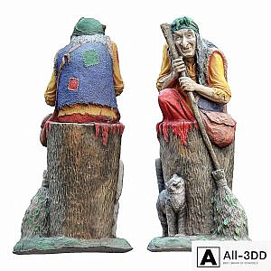 Park sculpture "Baba Yaga"