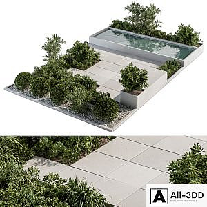 Backyard and Landscape Furniture Bench and Pound - Set 40