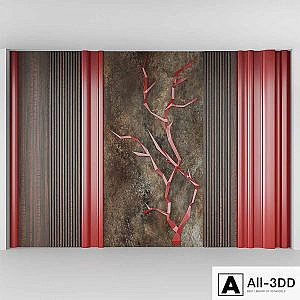 decorative wall red