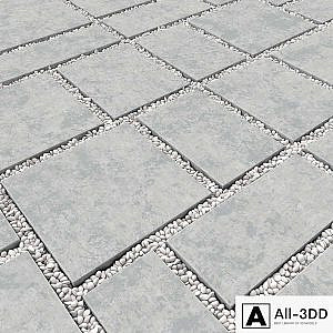 Paving tile pebble low oval n5