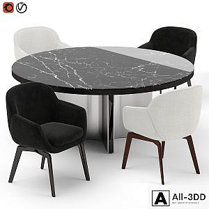 Minotti Belt chair and Marvin table
