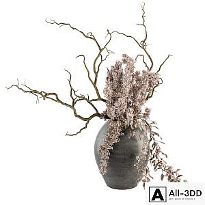 Bouquet - Dried Branch in Concrete vase 71